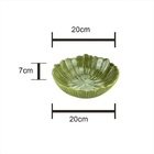 Kit  Centro De Mesa Banana Leaf Verde25x8 20x7 15x5 Cm Lyor