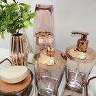 Kit. Higiene Premium 6 Peças Com Bandeja Vaso Planta Rose Gold