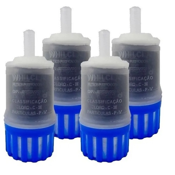 Kit  Refil 4 Vela Universal Whilcla Filtro Torneira Purificad