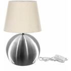 Kit Abajur Bola  Cromado Cupula Bege 3031c/lamp