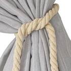 Kit Abraçadeiras De Cortina Corda Romana 02 Peças - Cru