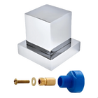 Kit Acabamento Quadrado Cromado 1/2 e 3/4 + Conversor Docol