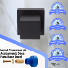 Kit Acabamento Quadrado Preto 1/2 E 3/4 + Conversor Docol P/d