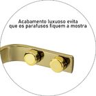 Kit Acessório Banheiro Bancada 6 Peças Dourado Toalheiro Pape