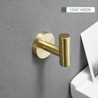 Kit Acessório Banheiro Dourado Escovado 4 Peças Aço Inox