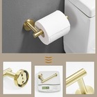 Kit Acessório Banheiro Dourado Escovado 4 Peças Aço Inox