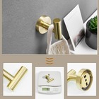 Kit Acessório Banheiro Dourado Escovado 4 Peças Aço Inox