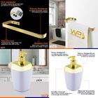 Kit Acessório Banheiro Porta Escova Sabonete Algodão Preto E