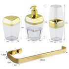 Kit Acessório Banheiro Porta Escova Sabonete Líquido Algodão