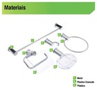 Kit Acessório de Parede 5 Plástico Unic Prata