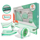 Kit Acessorio P/ Banheiro Canto 5 Peças Verde