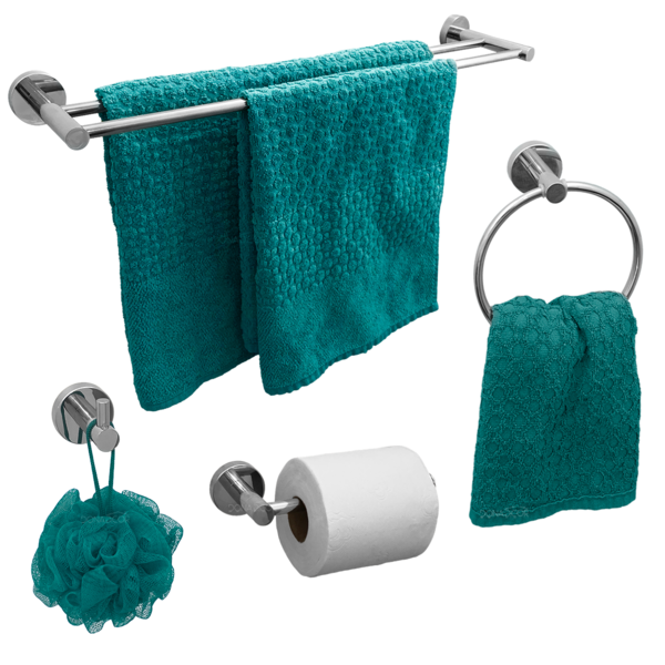 Kit Acessorio Para Banheiro Inox 304 Cromado Não É Plástico 4