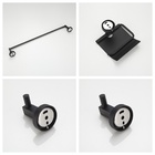 Kit Acessórios 4 Peças Para Banheiro Preto Fosco