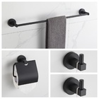 Kit Acessórios 4 Peças Para Banheiro Preto Fosco