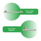 Kit Acessórios 4pcs P/ Banheiro Lavabo Aço Inox Escovado