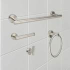 Kit Acessórios 4pcs P/ Banheiro Lavabo Aço Inox Escovado