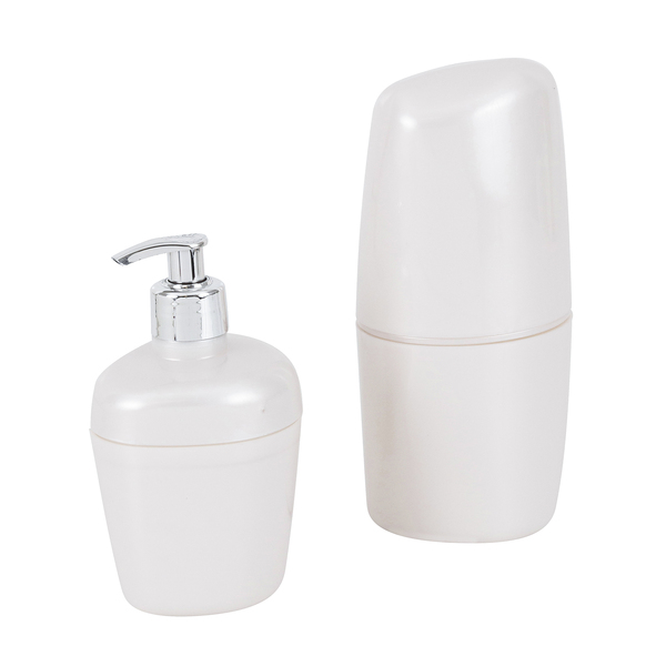 Kit Acessórios 2 Peças de Bancada para Banheiro Pérola KBB1 Astra