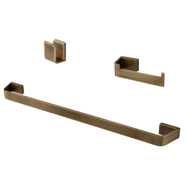 Kit Acessórios Banheiro 03 Peças Essence Ouro Velho Fani