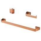 Kit Acessórios Banheiro 03 Peças Essence Rose Gold Fani
