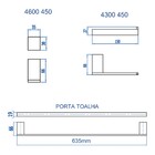 Kit Acessórios Banheiro 03 Peças Horus Grafite Escovado Fani