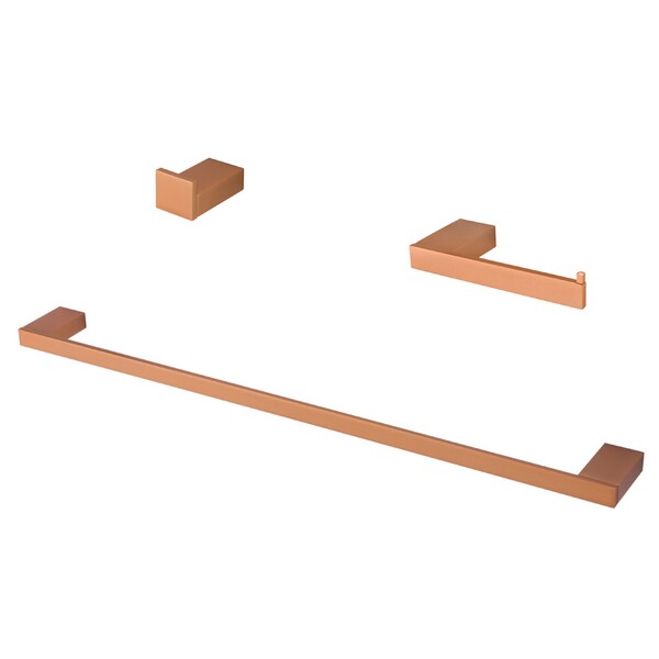 Kit Acessórios Banheiro 03 Peças Horus Rose Gold Fani