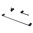 Kit Acessórios Banheiro 03 Peças Lunna Preto Fosco Fani