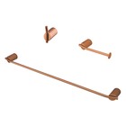 Kit Acessórios Banheiro 03 Peças Lunna Rose Gold Fani