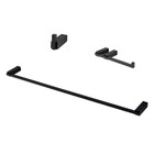 Kit Acessórios Banheiro 03 Peças Quartzo Preto Fosco Fani