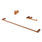 Kit Acessórios Banheiro 03 Peças Quartzo Rose Gold Fani