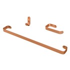 Kit Acessórios Banheiro 03 Peças Soft Rose Gold Fani