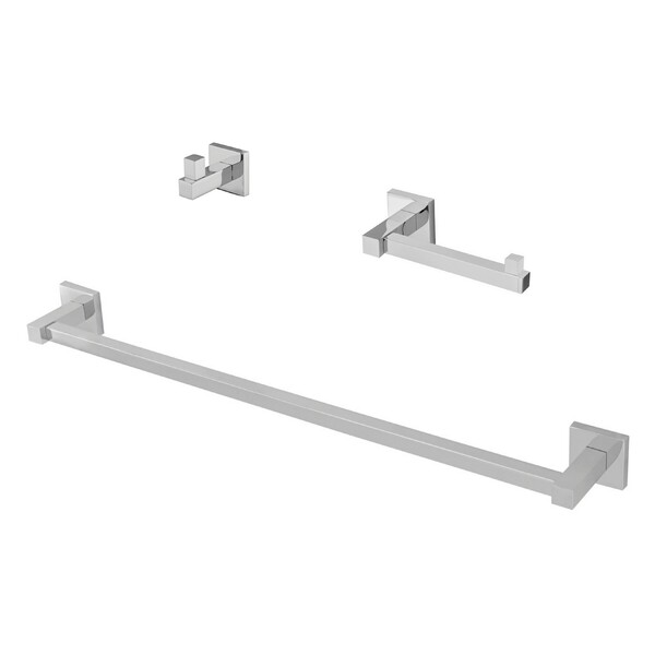 Kit Acessórios Banheiro 03 Peças Versata Cromado Fani