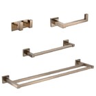 Kit Acessórios Banheiro 04 Peças Quadratta Corten Matte Deca