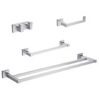 Kit Acessórios Banheiro 04 Peças Quadratta Cromado Deca
