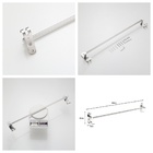 Kit Acessórios Banheiro 3 Peças - Aço Inox Polido