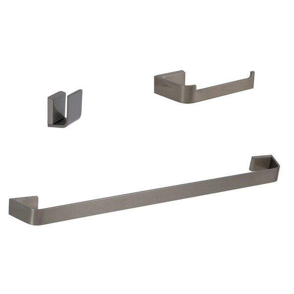 Kit Acessórios Banheiro 3 Peças Essence Grafite Fani