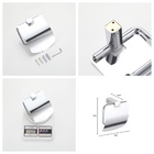 Kit Acessórios Banheiro 4 Itens - Latão Cromado