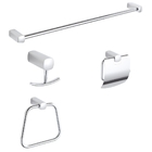 Kit Acessórios Banheiro 4 Itens - Latão Cromado