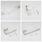 Kit Acessórios Banheiro 4 Peças - Aço Inox Escovado