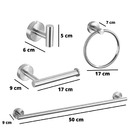 Kit Acessórios Banheiro 4 Peças B1011c Cromado Brilhante