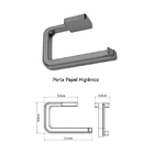 Kit Acessórios Banheiro 4 Peças Encaixe Adesivo Cinza Fumê