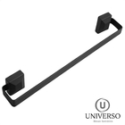 Kit Acessórios Banheiro 4 Peças Quadrado Preto Suporte Toalha