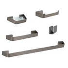 Kit Acessórios Banheiro 5 Peças Essence Grafite Fani