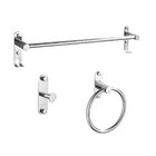 Kit Acessórios Banheiro Aço Inox - 3 Peças Polido