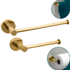 Kit Acessorios Banheiro Dourado Brilhoso Porta Papel Higiênic