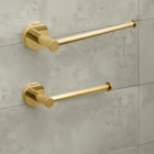 Kit Acessorios Banheiro Dourado Brilhoso Porta Papel Higiênic