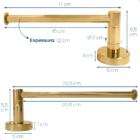 Kit Acessorios Banheiro Dourado Brilhoso Porta Papel Higiênic