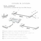 Kit Acessórios Banheiro em Aço Inox 5 Pçs 304VIP Alto Padrão