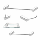 Kit Acessórios Banheiro em Aço Inox 5 Pçs 304VIP Alto Padrão