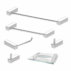 Kit Acessórios Banheiro em Aço Inox 6 Pçs 305VIP Grego