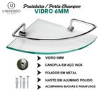Kit Acessórios Banheiro Inox Lavabo + 2 Porta Shampoo Canto